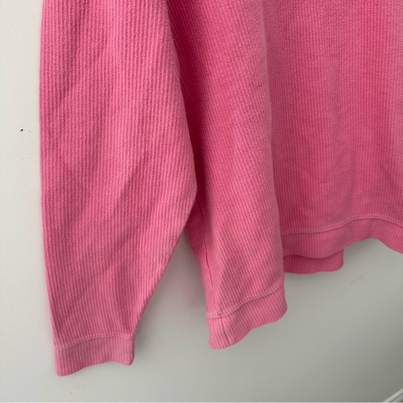 PINK Victoria's Secret Ribbed Bubble Gum Pink Crewneck Sweatshirt - Picture 2 of 12